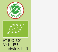 Bio Garantie with EU organic logo and Nicht-EU-Landwirtschaft